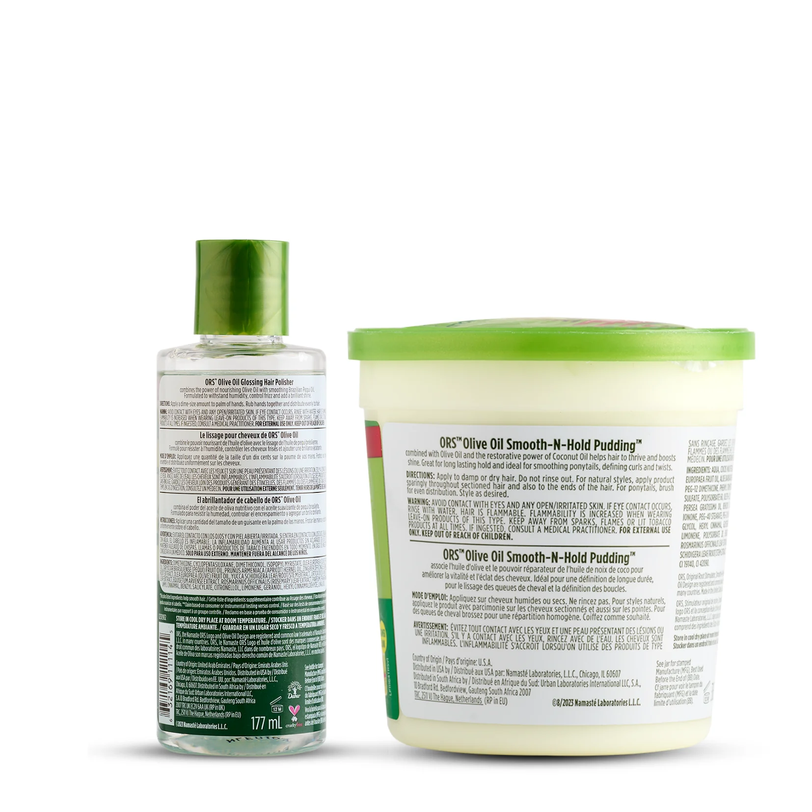 ORS Olive Oil Glossing Hair Polisher & Smooth-N-Hold Pudding 2-Piece Set - Image 2