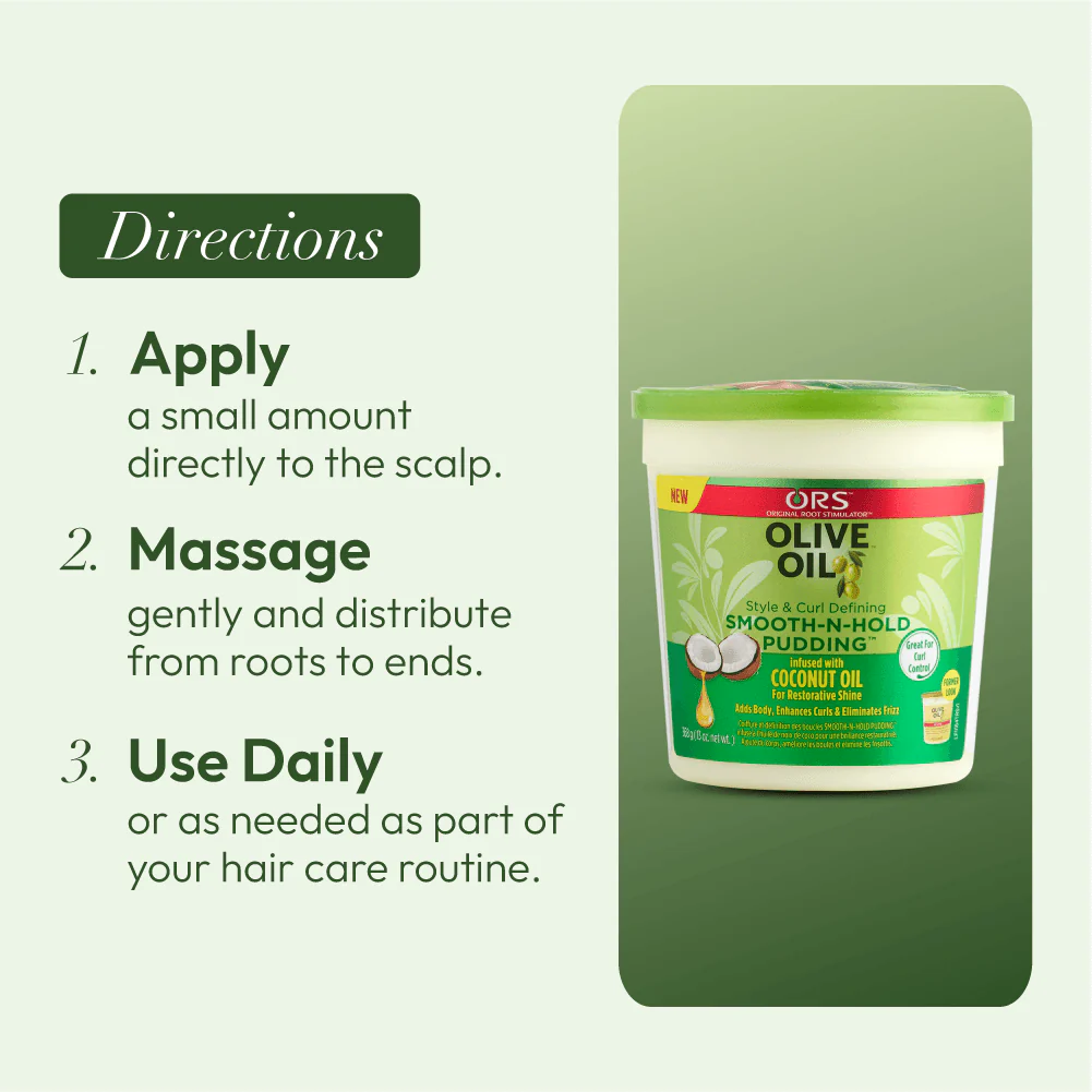 ORS Olive Oil Glossing Hair Polisher & Smooth-N-Hold Pudding 2-Piece Set - Image 8