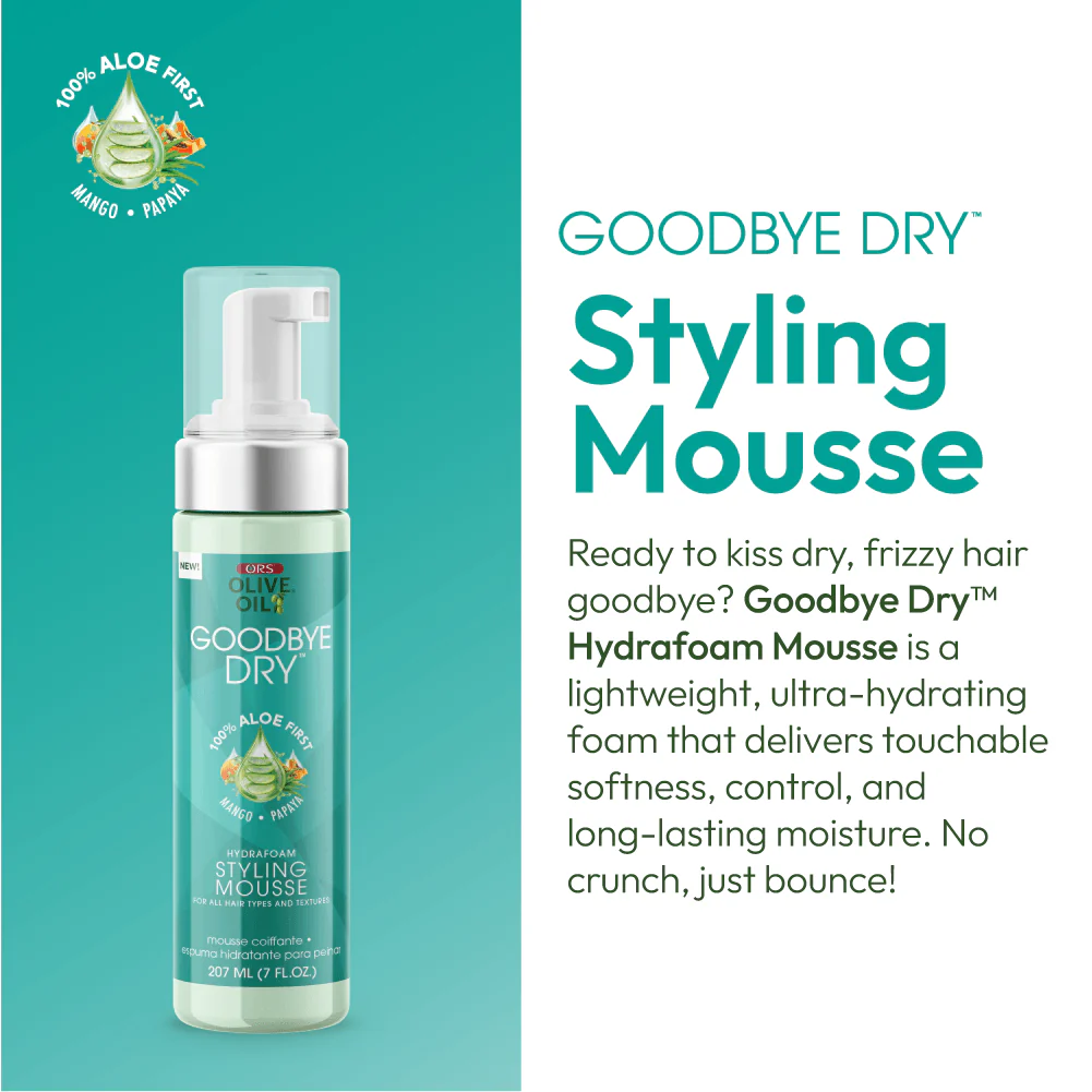 ORS Olive Oil Goodbye Dry Hydrafoam Styling Mousse (7.0 oz) - Image 5