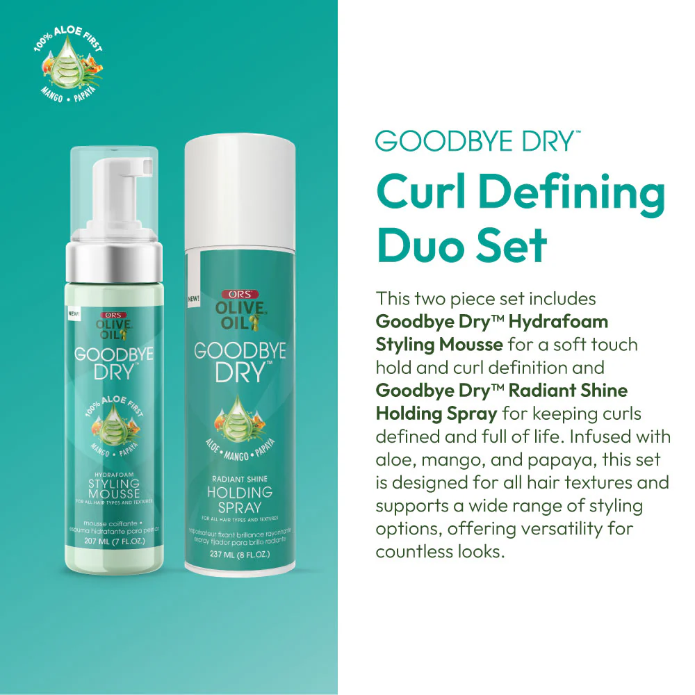 ORS Olive Oil Goodbye Dry Styling Mousse & Holding Spray 2-Piece Set - Image 3