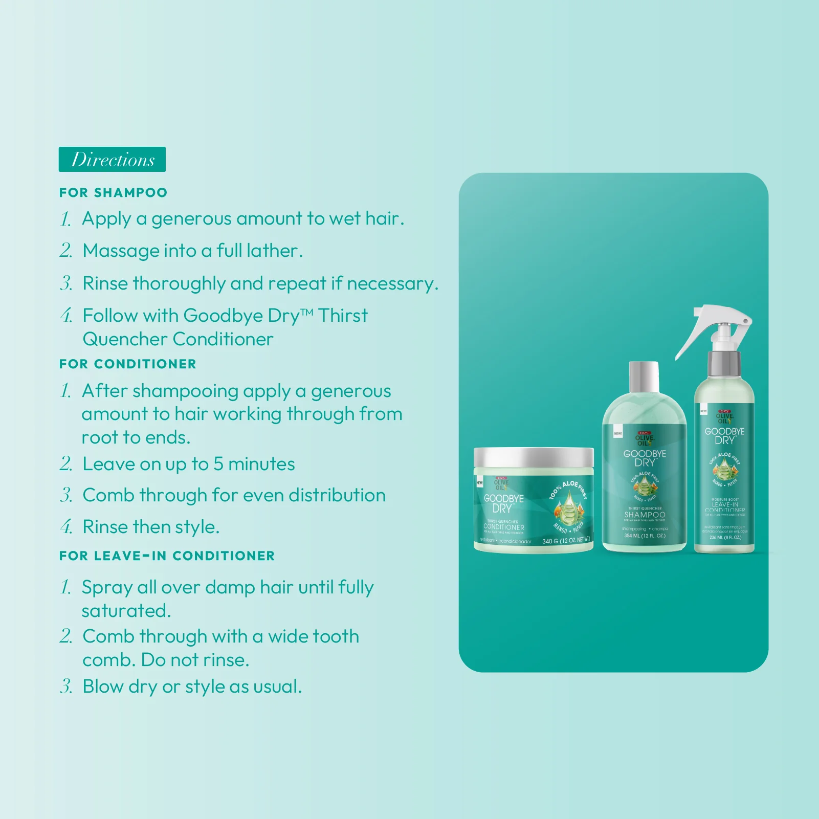 ORS Olive Oil Goodbye Dry Shampoo, Conditioner & Leave-In Conditioner Bundle - Image 11