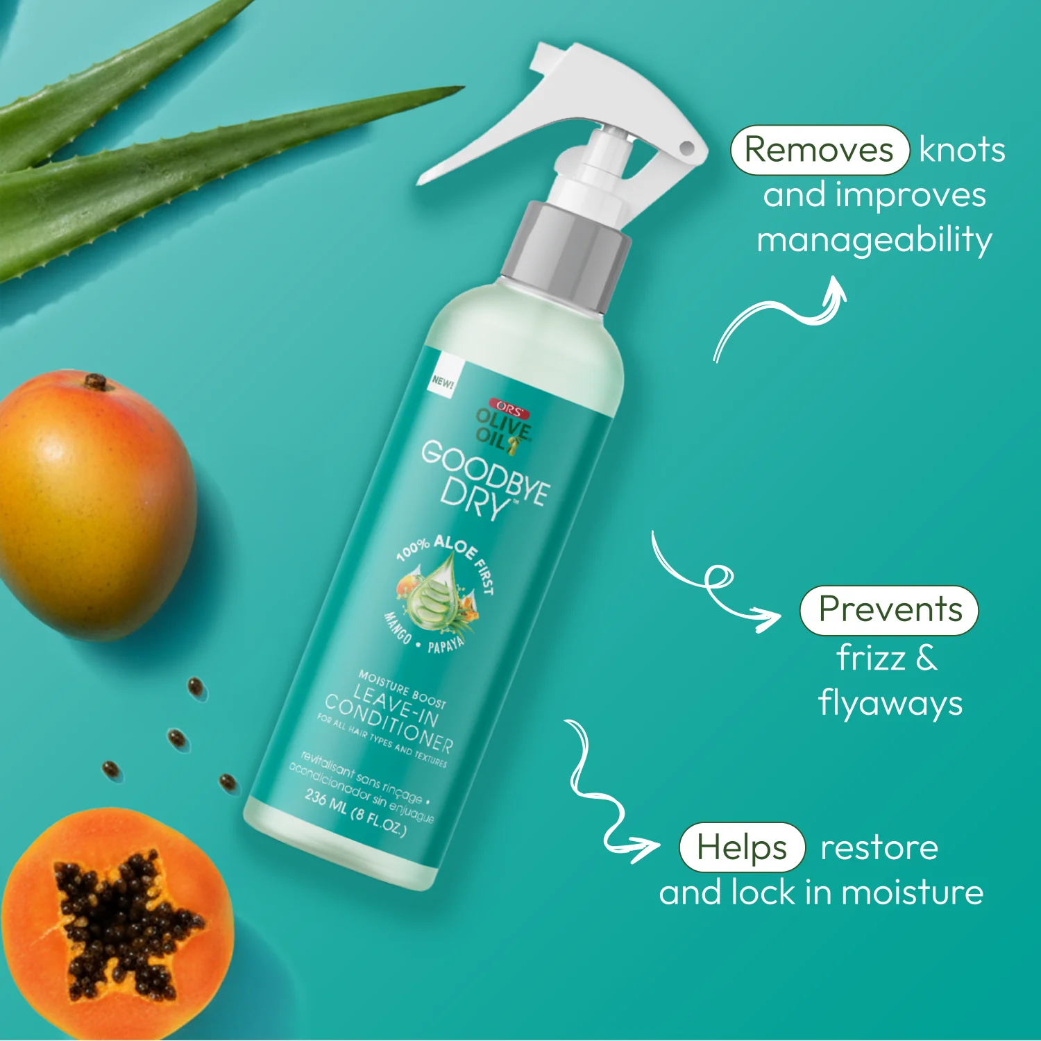 ORS Olive Oil Goodbye Dry Shampoo, Conditioner & Leave-In Conditioner Bundle - Image 4