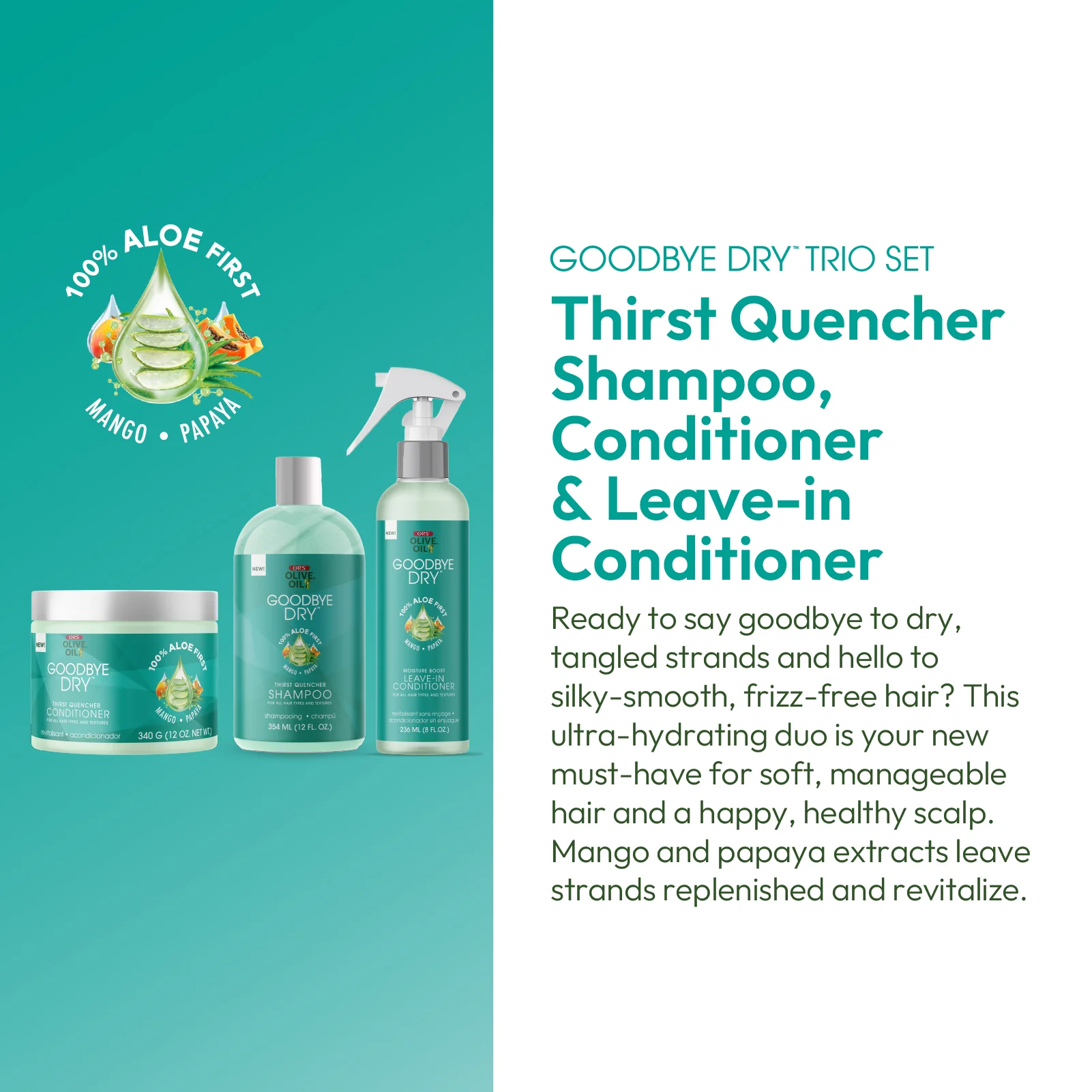 ORS Olive Oil Goodbye Dry Shampoo, Conditioner & Leave-In Conditioner Bundle - Image 5