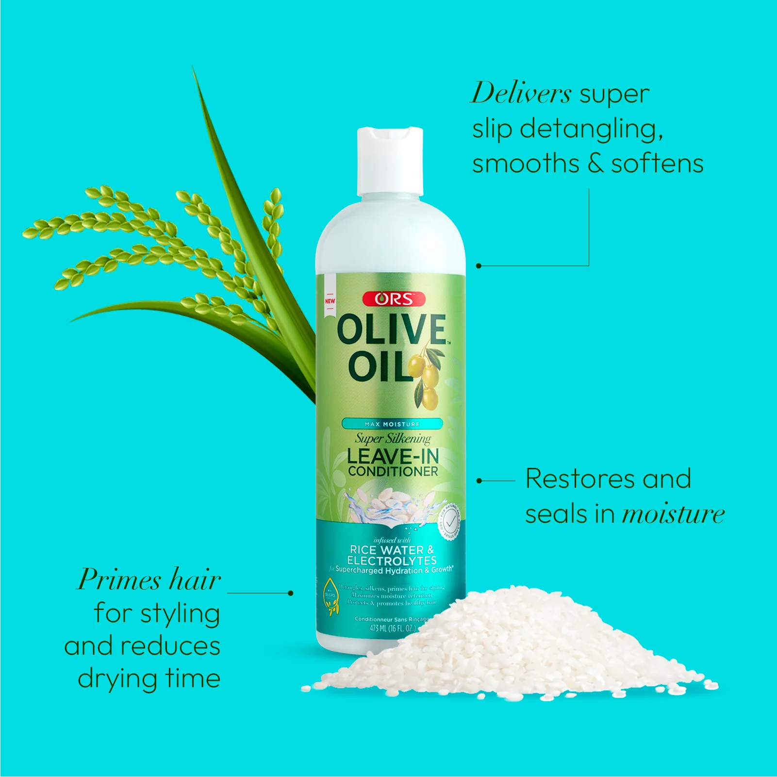 ORS Olive Oil Max Moisture Leave-In Conditioner (16.0 oz) 2-Pack - Image 3