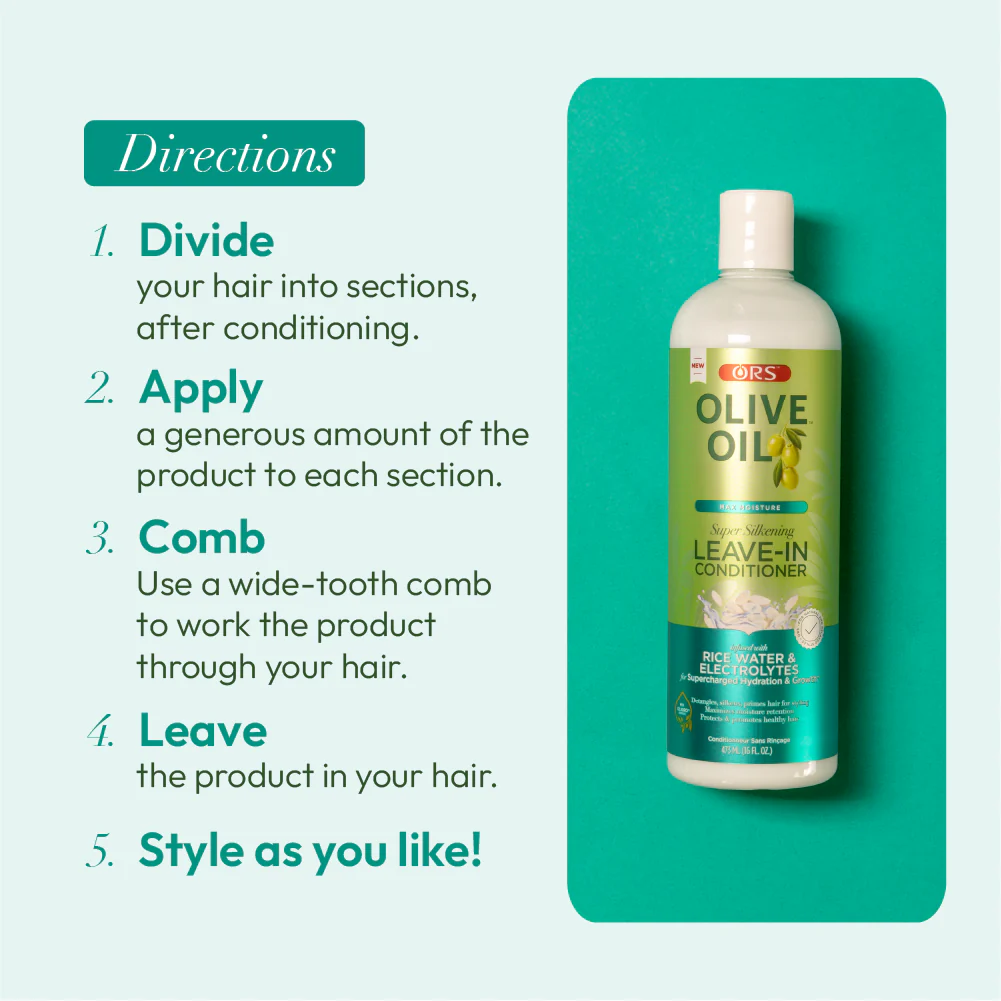 ORS Olive Oil Max Moisture Leave-In Conditioner (16.0 oz) 2-Pack - Image 8