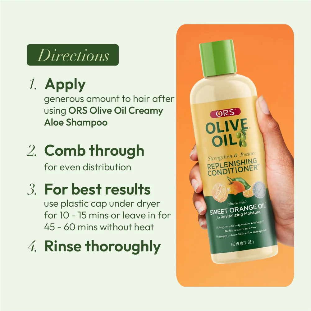 ORS Olive Oil Replenishing Conditioner for Revitalizing Moisture (8.0 oz) 2-Pack - Image 9
