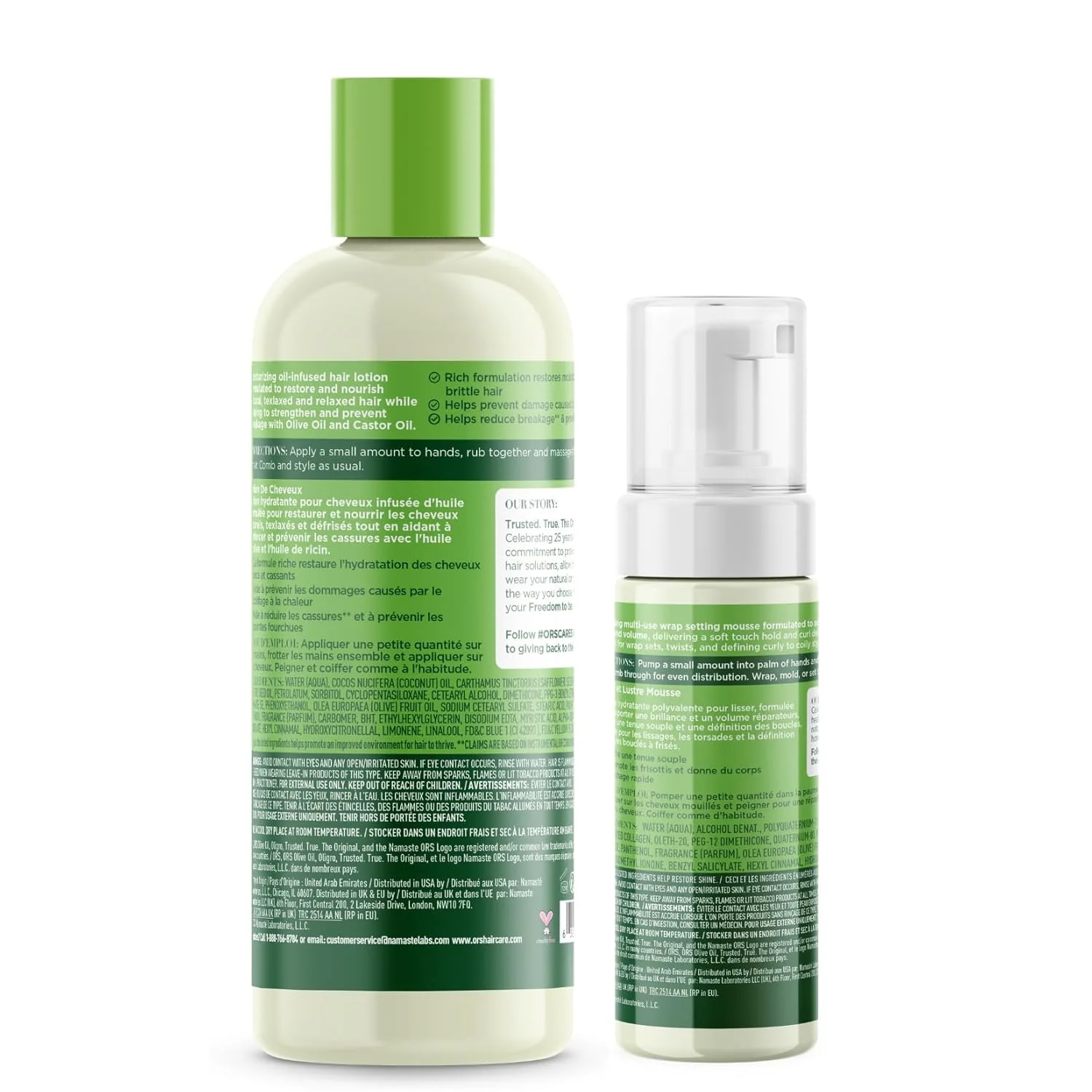 ORS Olive Oil Wrap Set Mousse & Moisturizing Hair Lotion 2-Piece Set - Image 2